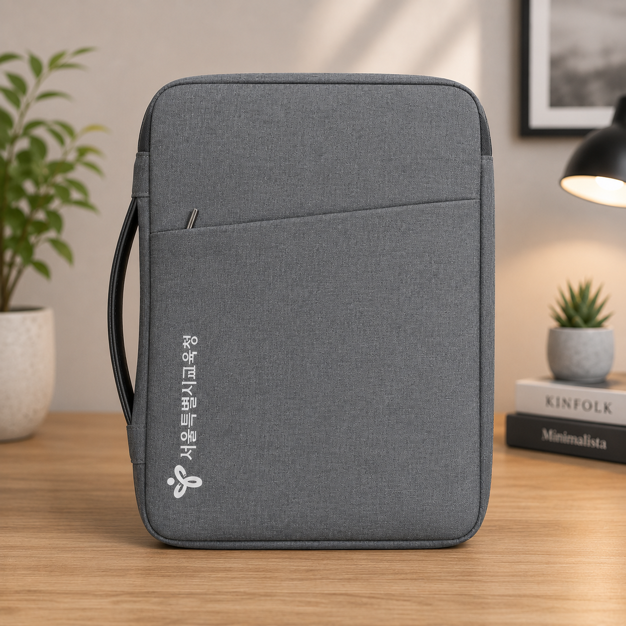 Laptop Sleeve Bag with Handle | Premium Grey Multi-Pocket