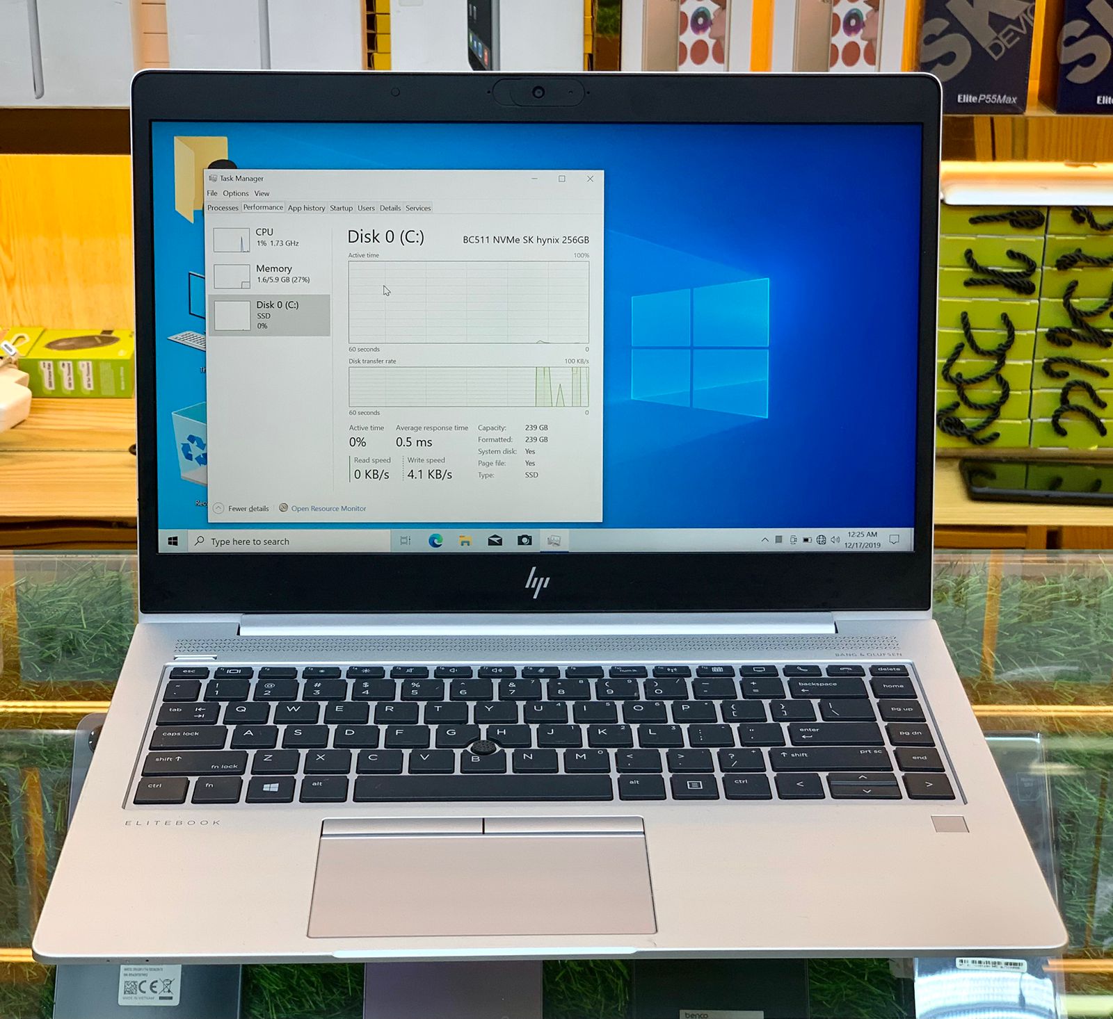 HP EliteBook AMD Ryzen 7 Pro (8GB RAM, 256GB SSD)