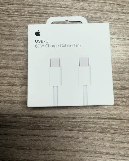 Apple USB-C 60W Charge Cable 1m - White (Braided)